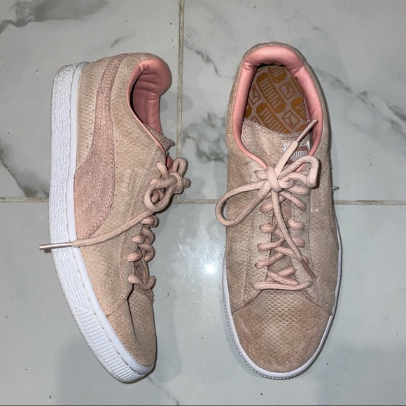 Puma Pink Snakeprint Sneakers - Picture 1 of 6
